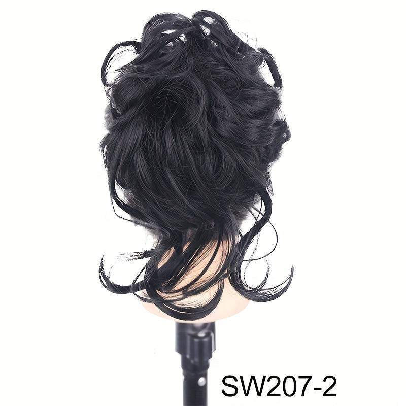 Synthetic Curly Hairpiece Hair Claw Wig Bun Hair Claw Chignon Shark Cla