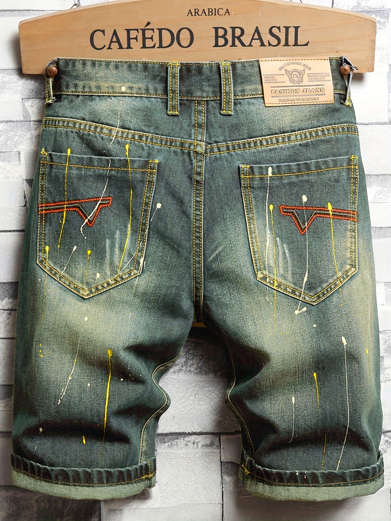 Men's Distressed Denim Shorts Casual Fit Ripped Jeans for Summer