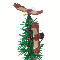 2pcs Bald Eagle Animals Birds Building Blocks Accessories Fun MOC Scene Gift