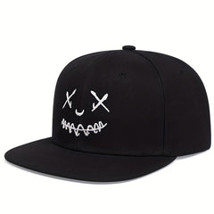 Smiling Embroidery Snapback Hat Hip Hop Baseball Cap Adjustable Sun Hats