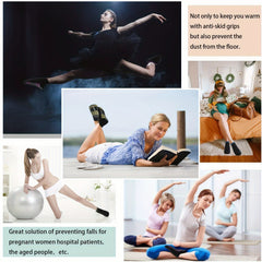 Letter Graphic Yoga Socks for Women, Non-slip Grips Ankle Socks