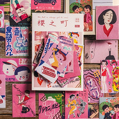 40pcs Japanese Style Stickers Pack DIY Scrapbooking Crafts