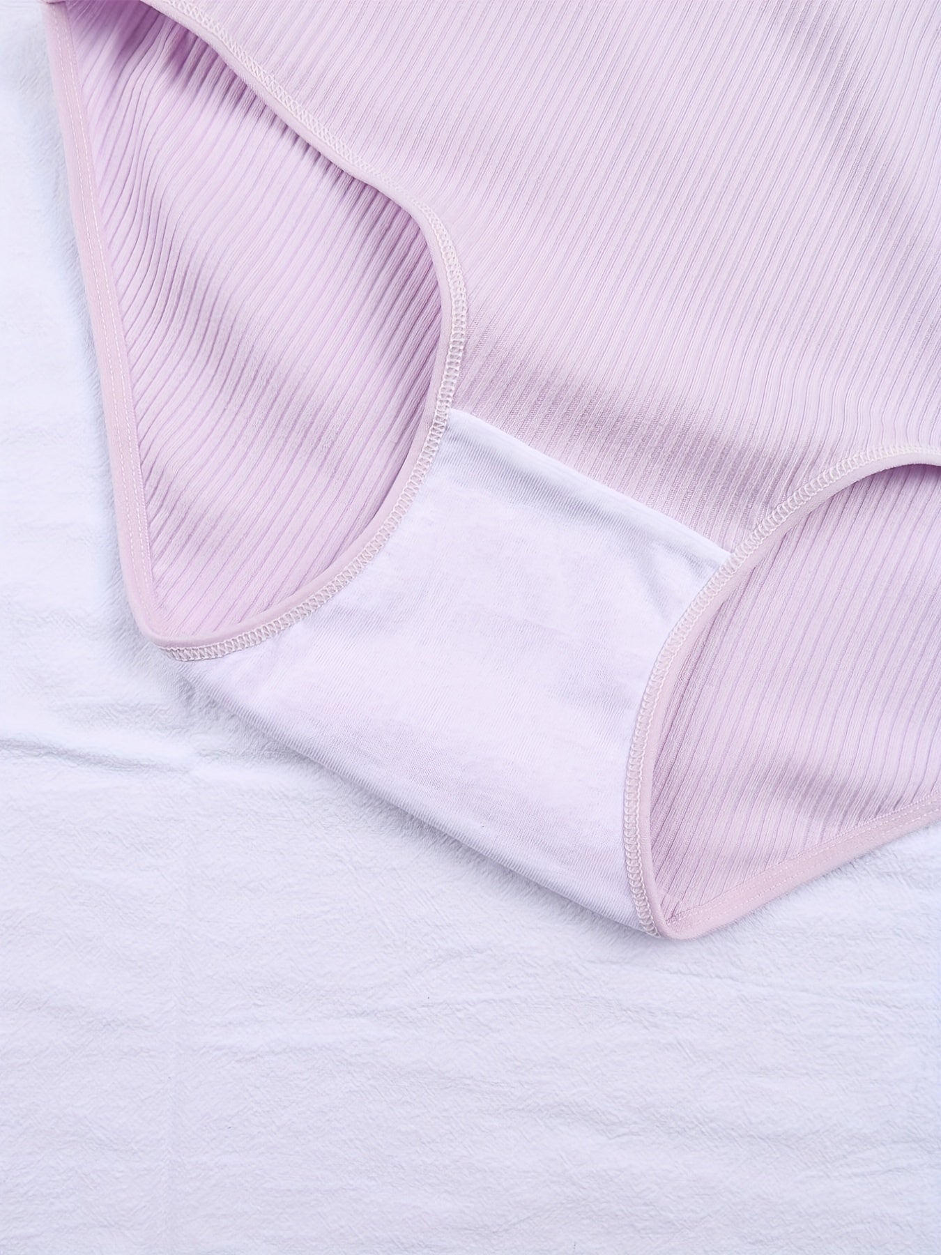 6 Pack Plus Size Panties Set Women's Plus Soft Contrast Letter