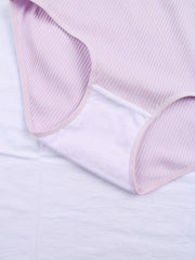 6 Pack Plus Size Panties Set Women's Plus Soft Contrast Letter