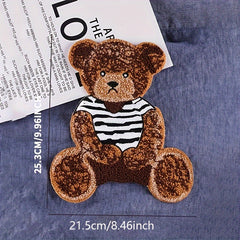Bear Patch Sticker Animal Polyester Patch For Sewing Embroidery Applique