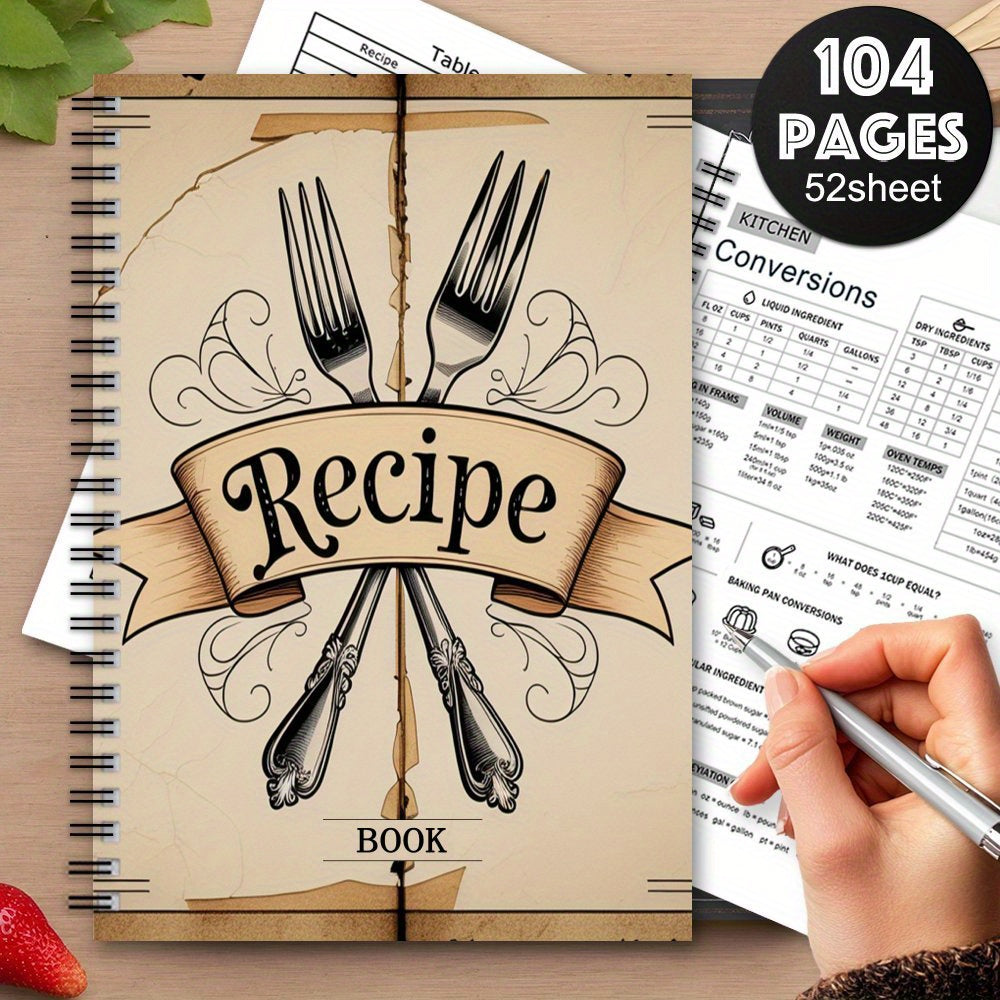 Fun Recipes Notebook Logbook Stylish Cover Family Recipe Book