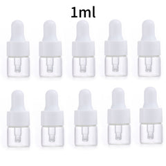 10pcs Clear Glass Dropper Vials for Essential Oils Perfume Travel
