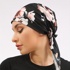 Flower Print Head Scarf Turban Cap Bandana Chemo Hats