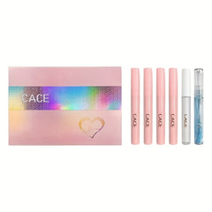 6pcs Lip Makeup Set Gift Boxes Matte Lip Glaze Gloss Lotion Necklace