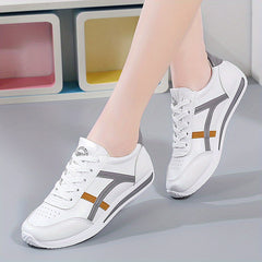 Women's Colorblock Sneakers Low Top Lace Up Walking Shoes