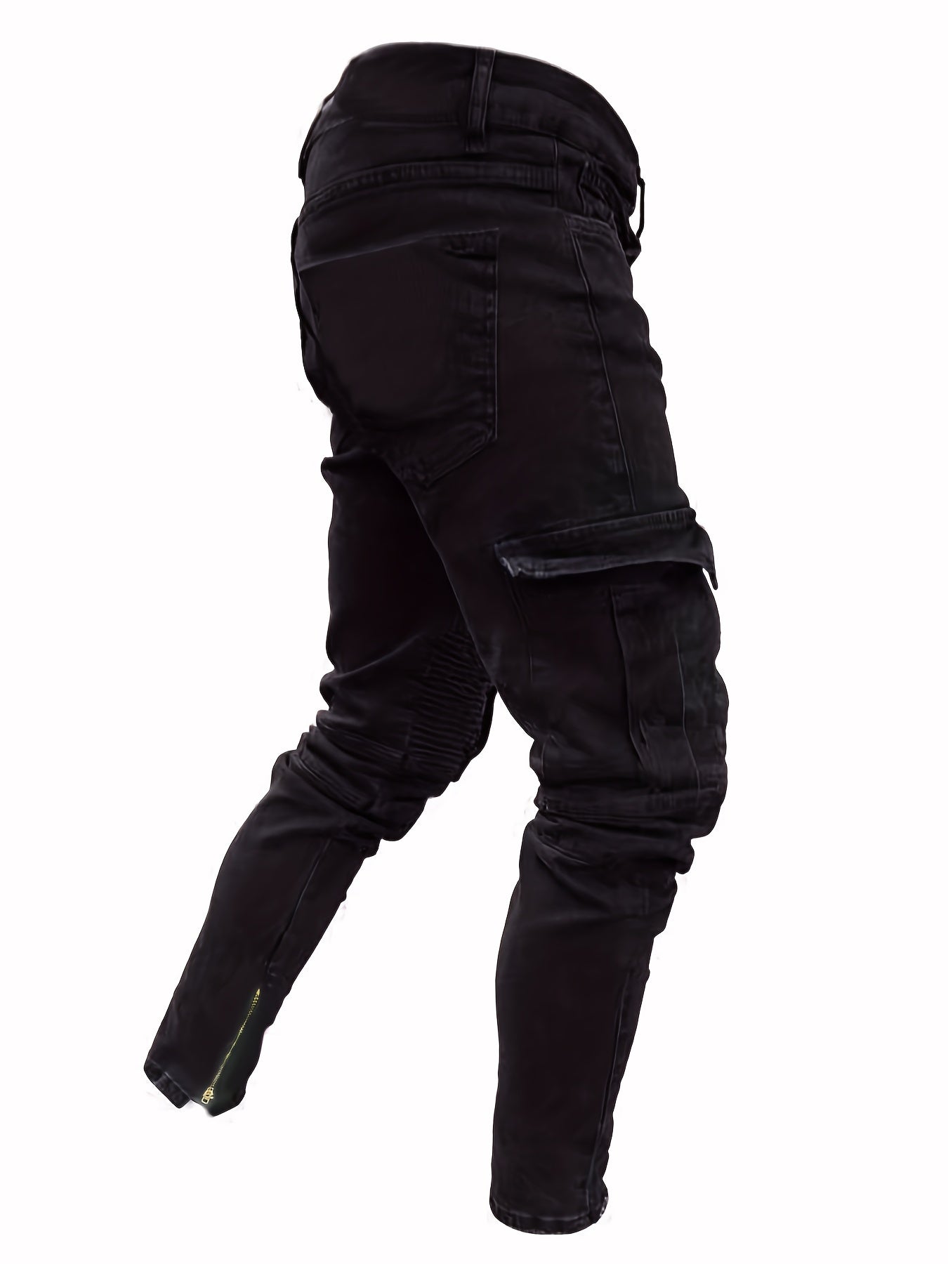 Men's Slim Fit Biker Jeans Casual Street Style Denim Pants