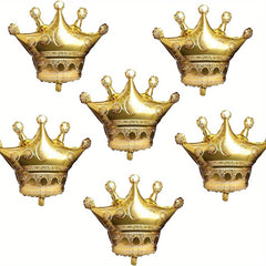 6Pcs Golden Crown Foil Balloons Birthday Party&Wedding Supplies