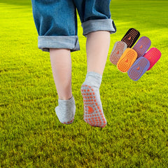 6 Pairs Kid's Non-Slip Silicone Socks Early Education Step Socks