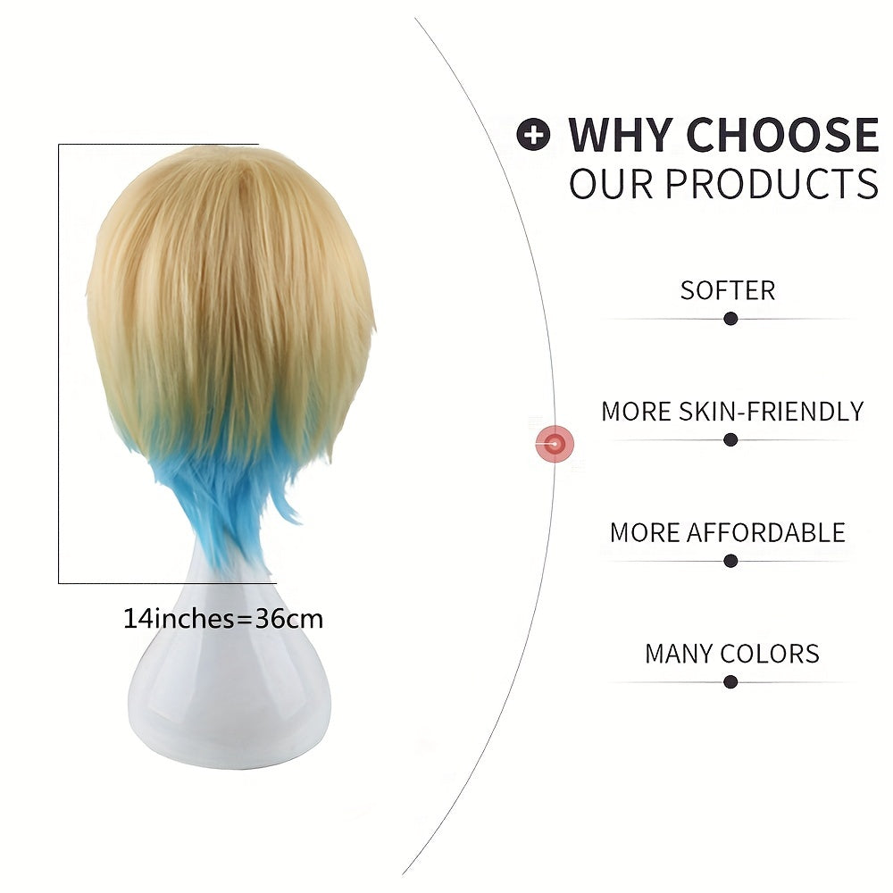 Men's Mixed Dress Up Short Wig With Bangs Costume Wigs