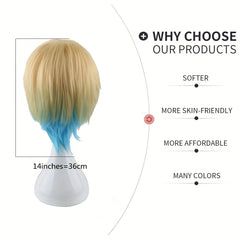 Men's Mixed Dress Up Short Wig With Bangs Costume Wigs