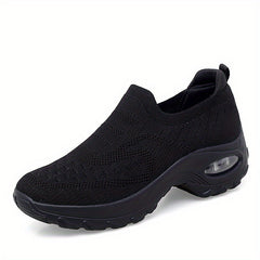 Women's Breathable Slip On Woven Sneakers Lightweight Low Top Shoes