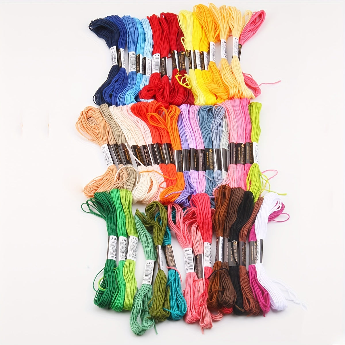 50pcs 8m 6 Strands 50 Colors Embroidery Thread Cross Stitch Thread