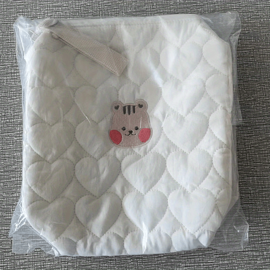 Embroidery Quilted Mommy Bag Stroller Storage Hanging Bag