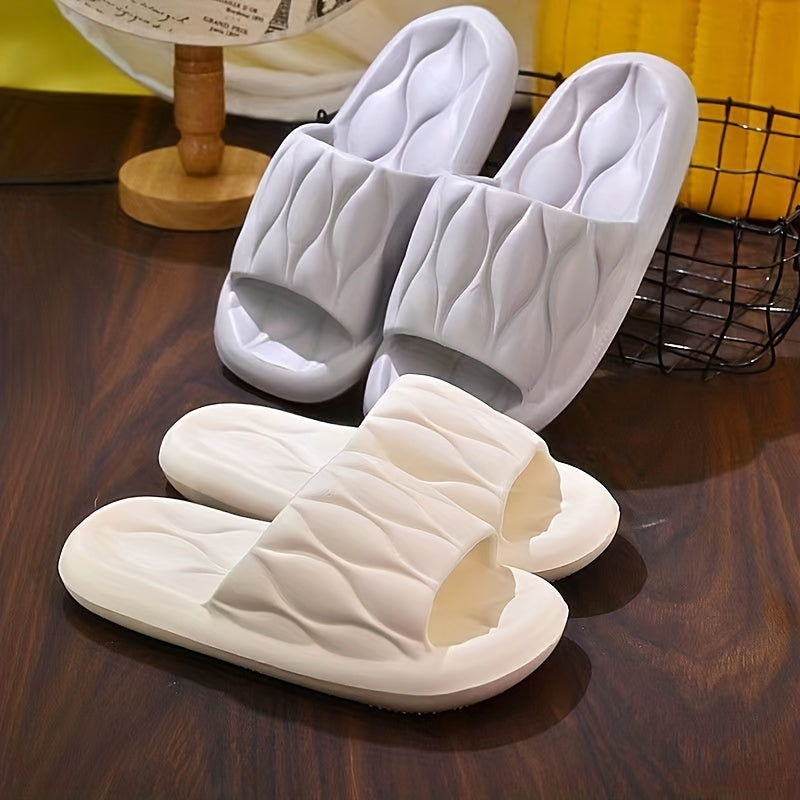 Women's Solid Slides Soft Sole Shoes Lightweight Indoor Pillow Shoes