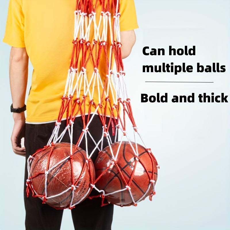 Large Capacity Sports Ball Net Bag for Basketball Football Volleyball Rugby