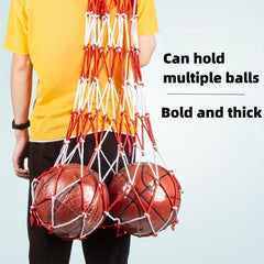 Large Capacity Sports Ball Net Bag for Basketball Football Volleyball Rugby