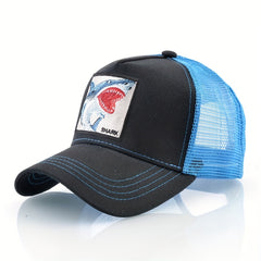 Unisex Shark Embroidery Baseball Cap for Outdoor Sport