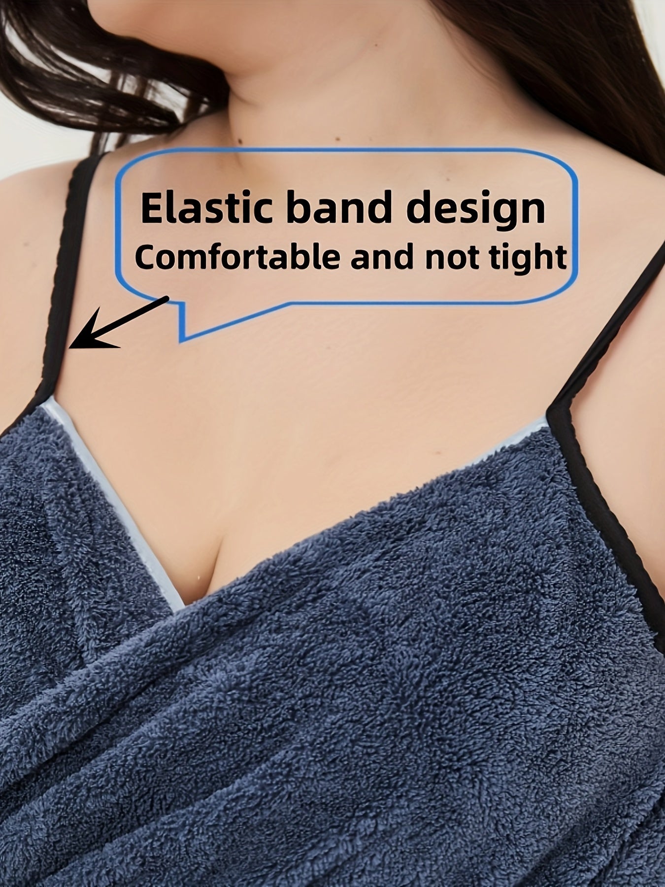 Cozy Fuzzy Nightdress V Neck Sleep Dress Women's Sleepwear