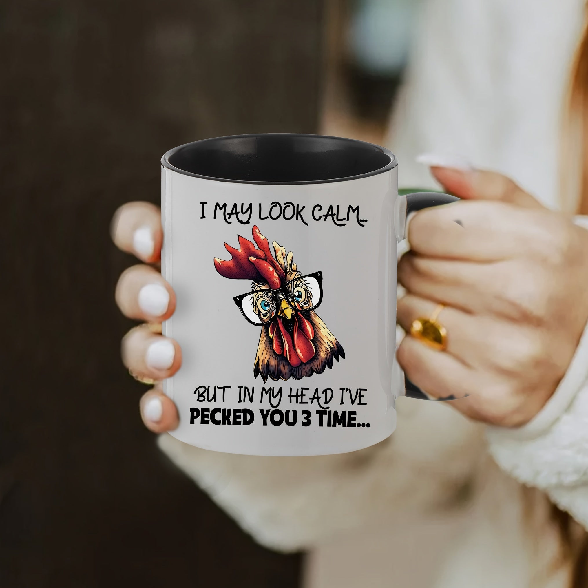 Funny Chicken Ceramic Mug Great Gift For Mom Friends