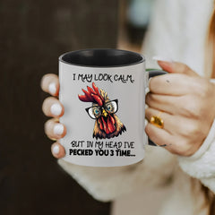Funny Chicken Ceramic Mug Great Gift For Mom Friends