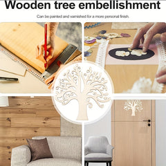 10pcs Wooden Tree Embellishments DIY Crafts