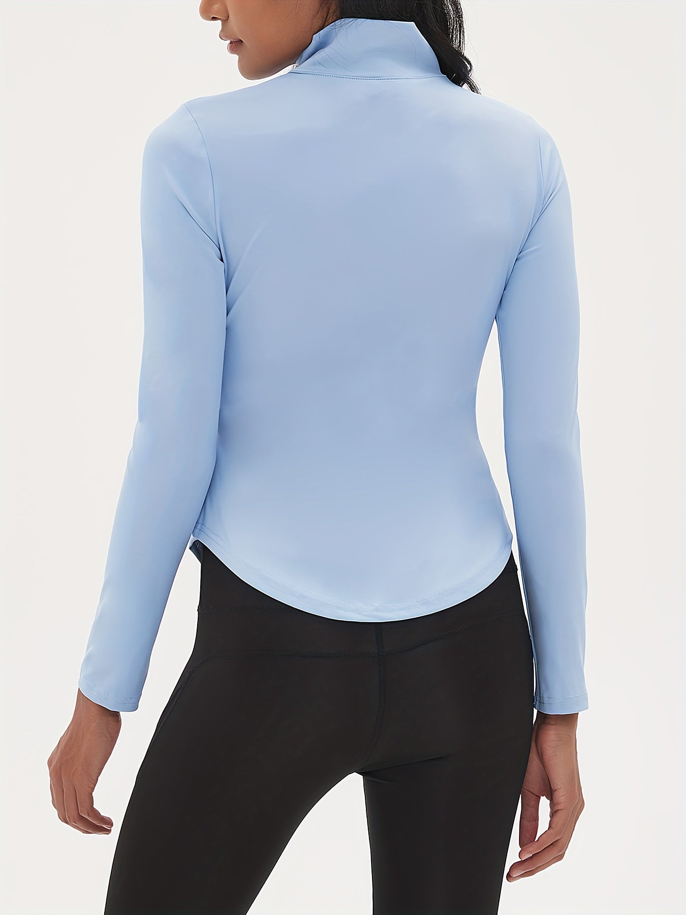 Women's Half Zipper Long Sleeve Yoga Coat Outdoor Fitness Sports