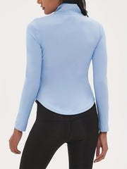 Women's Half Zipper Long Sleeve Yoga Coat Outdoor Fitness Sports