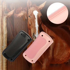 Horse Sweat Scraping Brush with Serrated Bristles