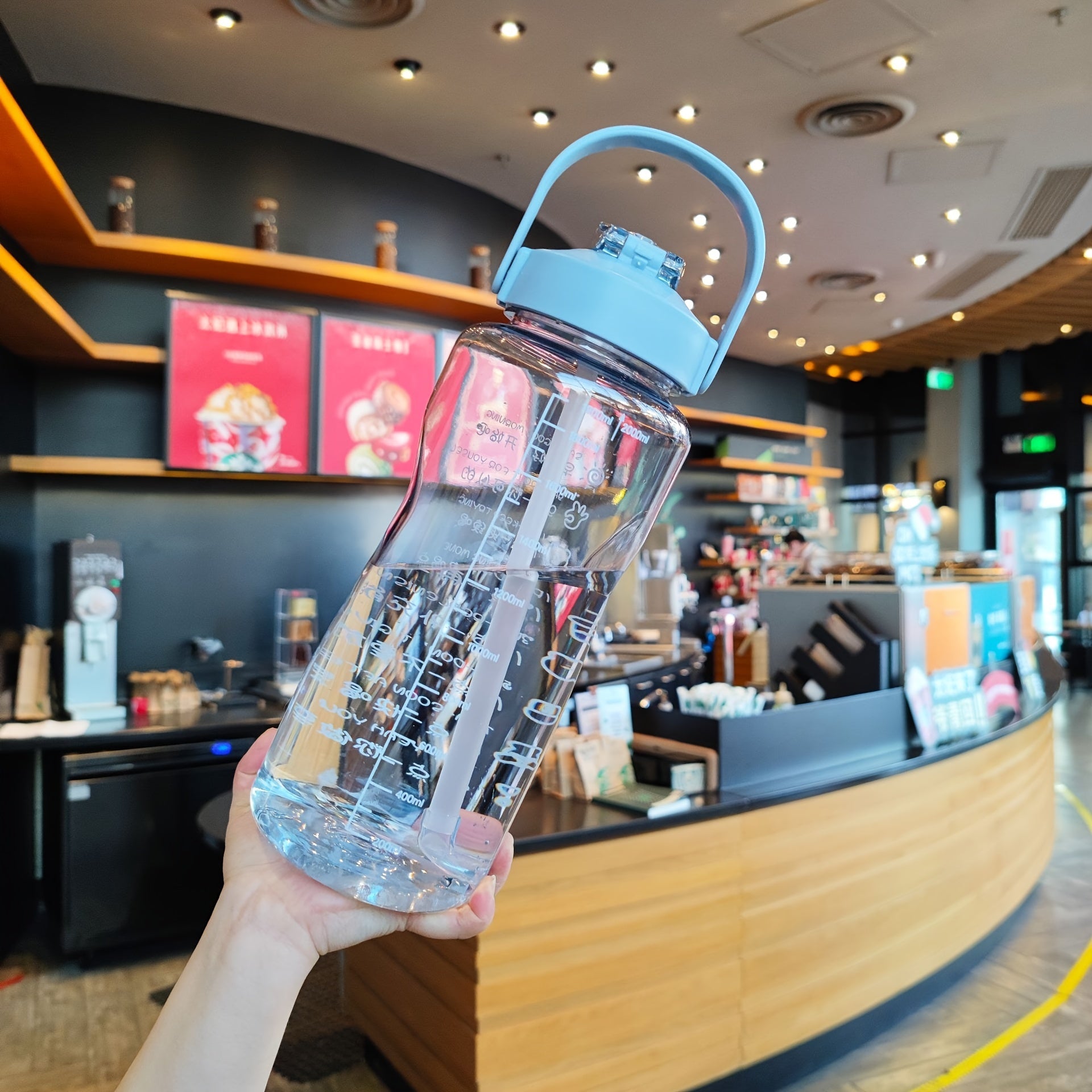 Large Capacity Sports Water Bottle With Straw Stay Hydrated