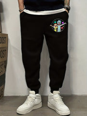 Cartoon Print Men's Sweatpants Casual Jogger Pants With Pockets