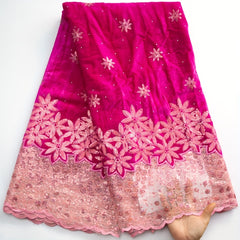 French Velvet Lace Fabric With Sequins High African Velvet Lace Fabric