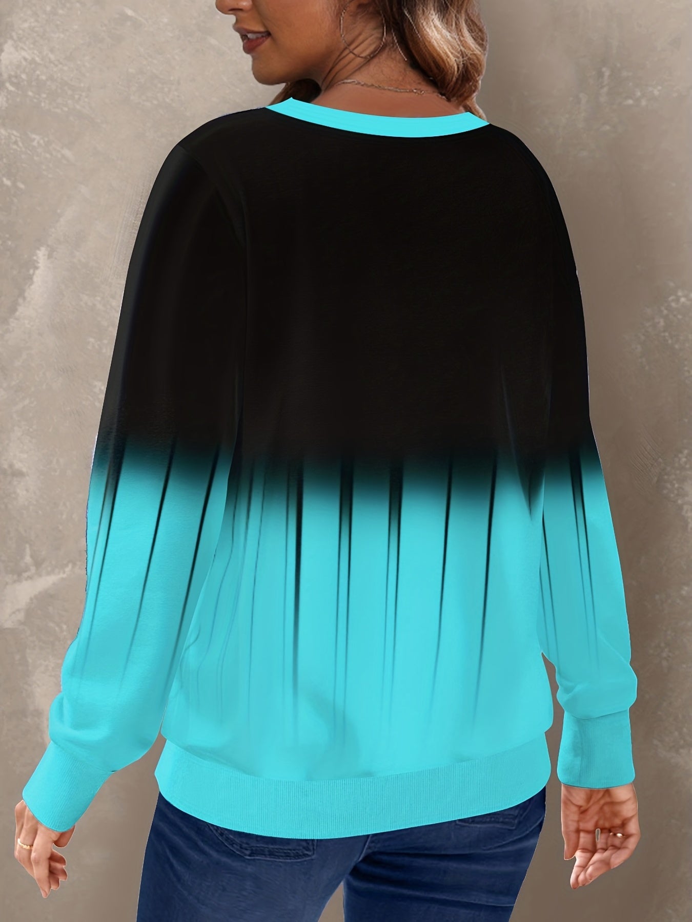 V Neck Pullover Sweatshirt Casual Long Sleeve for Women
