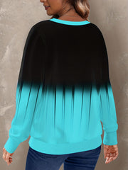 V Neck Pullover Sweatshirt Casual Long Sleeve for Women