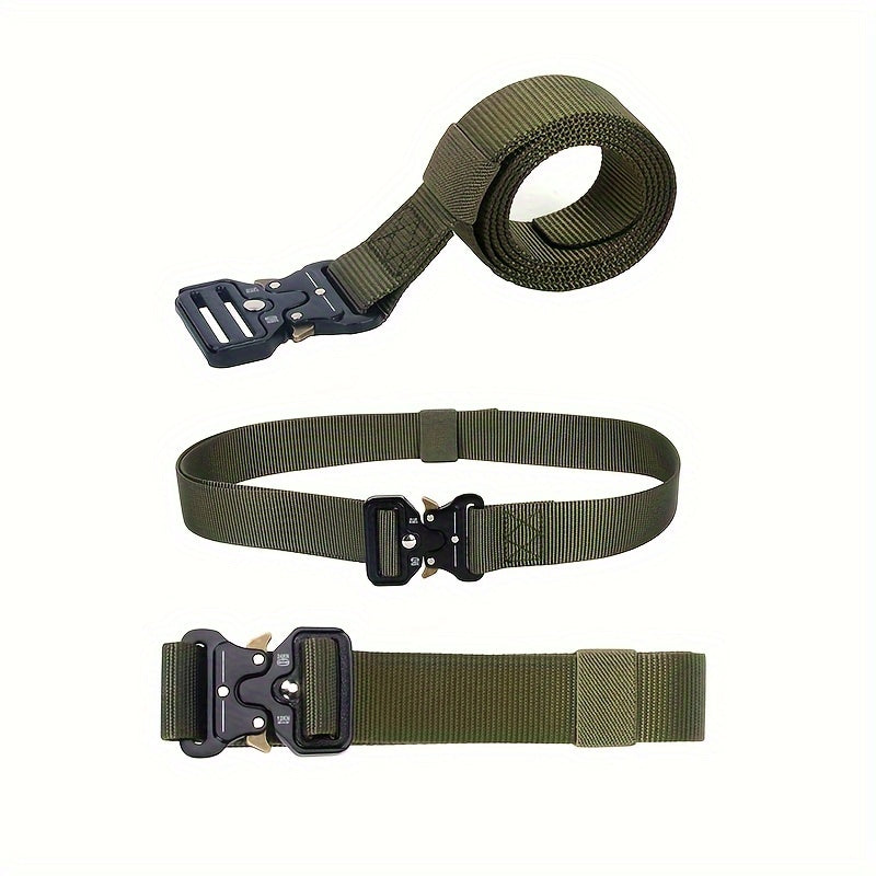 Quick Release Buckle Canvas Belt Outdoor Men's Military Training Belt