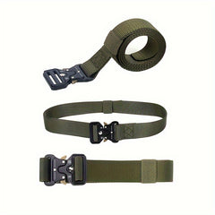 Quick Release Buckle Canvas Belt Outdoor Men's Military Training Belt