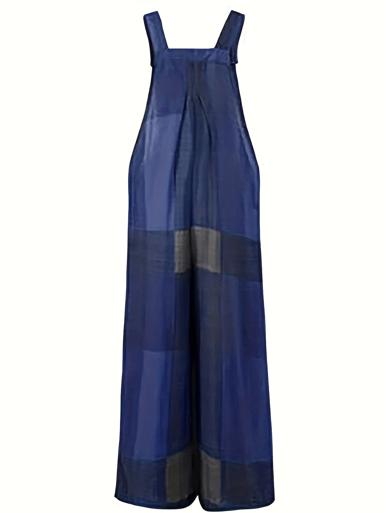 Hippie Patchwork Jumpsuit Casual Squared Neck Long Length One Piece Jumpsuit