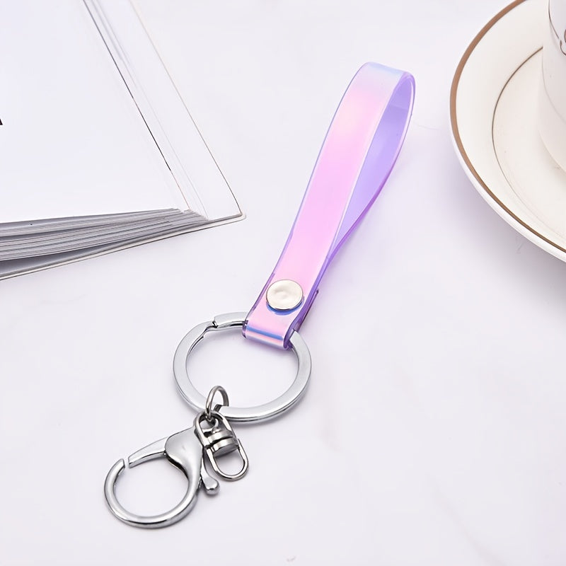 Colorful Reflective Hand Wrist Lanyard Key Chain for Women Teens Girls