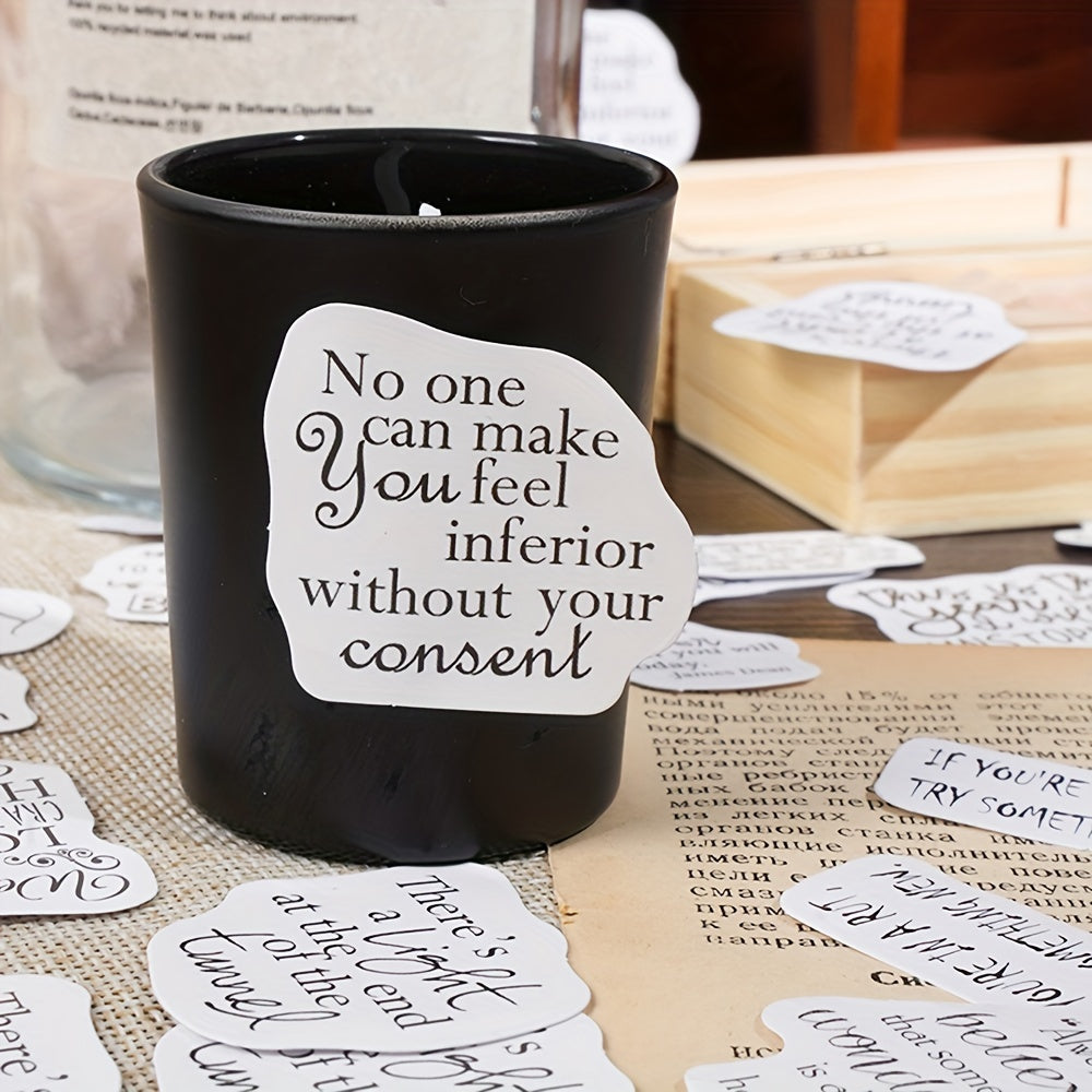 English Copybook Personality Text Stickers Boxed DIY Decoration Scrapbooking