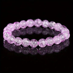 Crystal Glass Beaded Chain Bracelet for Men Women