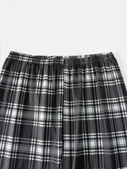 Girls Cold Shoulder Tank Top and Plaid Pants Set