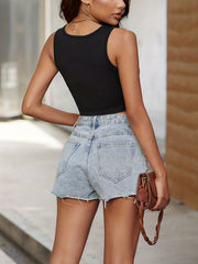 Summer Sleeveless Crop Tank Top with Drawstring