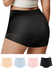 4 Pack Plus Size Panties Set Women's Plus Wide Waistband