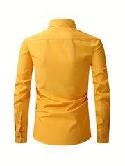Men's Formal Button Up Shirt with Chest Pocket