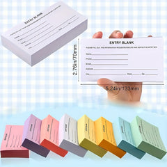 250 Blank Multicolor Raffle Tickets for School Event - Enrollment Form