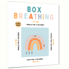 Square Breathing Poster for Therapy Office Decor
